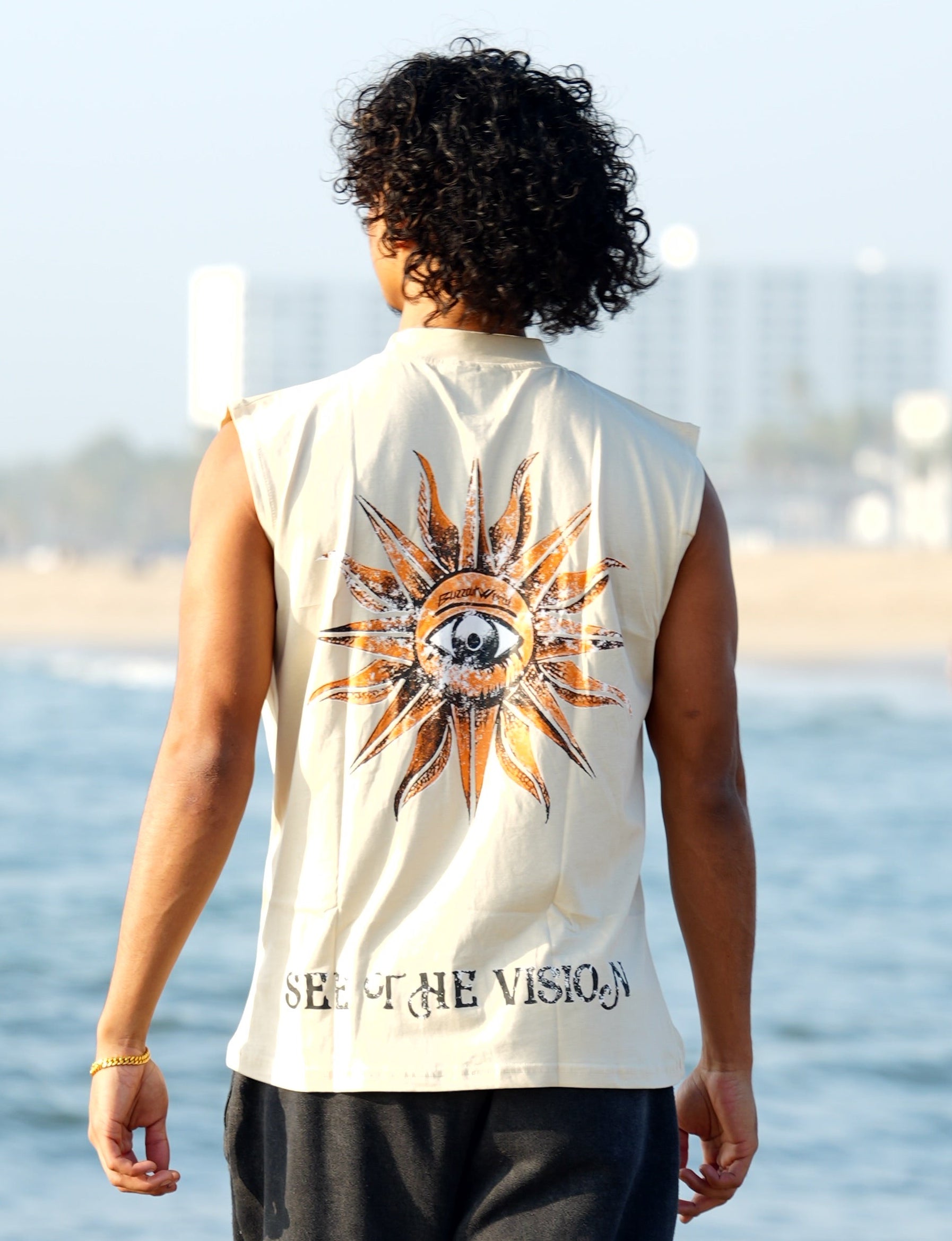 DRAMES TAKE FLIGHT TANK TOP   (VINTAGE WASHED SAND )